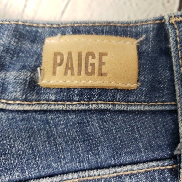 Paige Jeans Verdugo Ankle Dedee Destructed Skinny Stretch Tag Size 31 - Picture 8 of 14